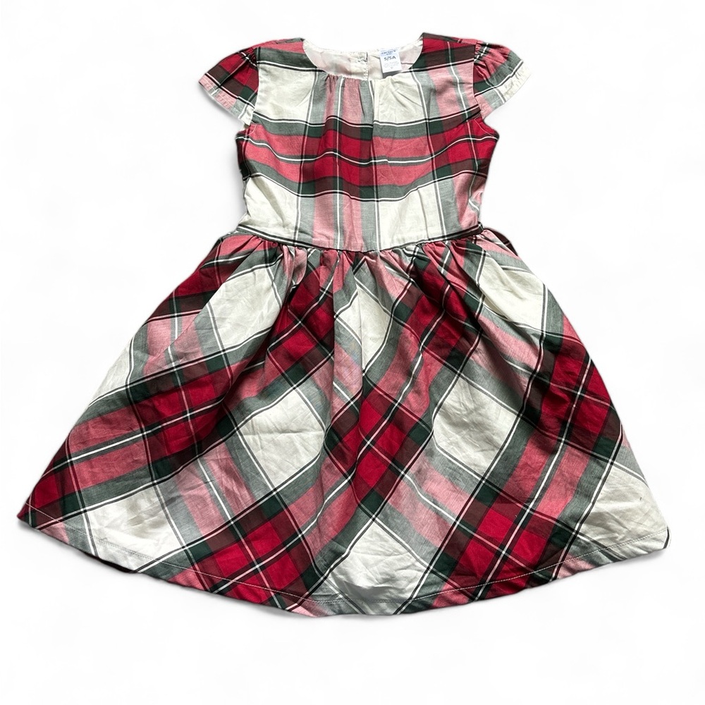 Carters Kids Plaid Dress Sz 5/5A